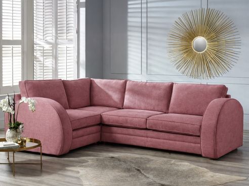 Art Deco Fabric Corner Sofa Bed