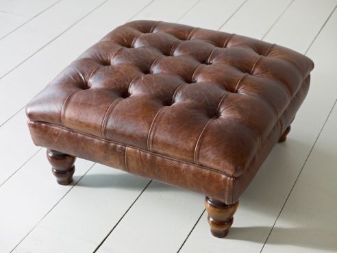 Balmoral Square Chesterfield Footstool
