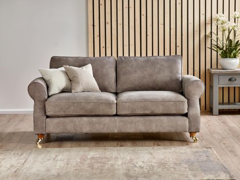 Churchill Grey Leather Sofa