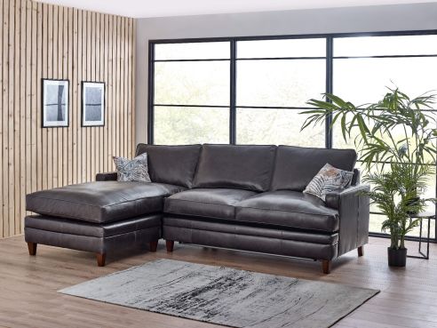 Everest Premium Leather Chaise Sofa