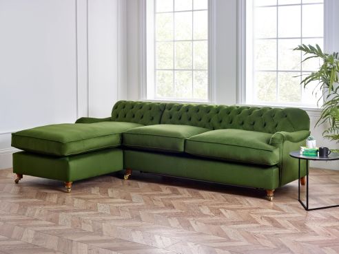 Harris Fabric L Shaped Sofa Bed