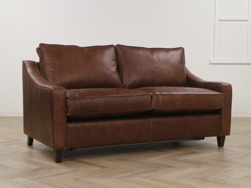 Hildred Dark Brown Leather Sofa