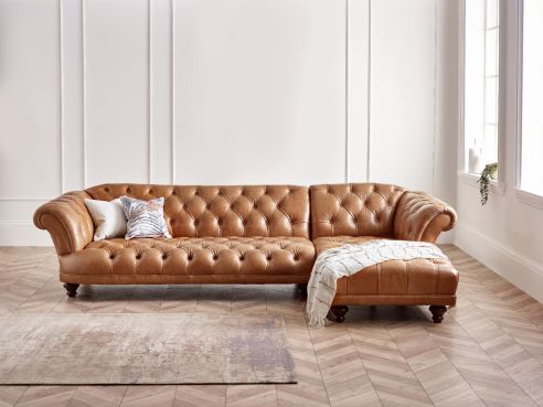 Lyme Chesterfield Chaise Sofa
