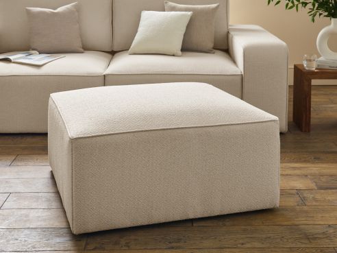 Newbury Fabric Square Footstool