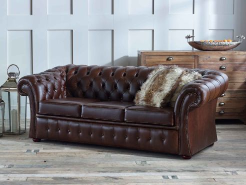 Pemberton Brown Chesterfield Sofa Bed