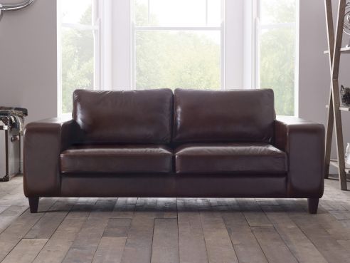 Wellington Wide Arm Leather Sofa